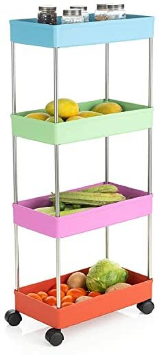 Shree Khodiyar Enterprise Stainless Steel Kitchen Trolley Stainless Steel Kitchen Trolley