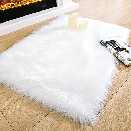 Noahas Faux Fur Rug - Luxury Fluffy Bedroom Rug, 2 x 3 Feet Washable, Soft Throw for Living Room, Kids Room Decor