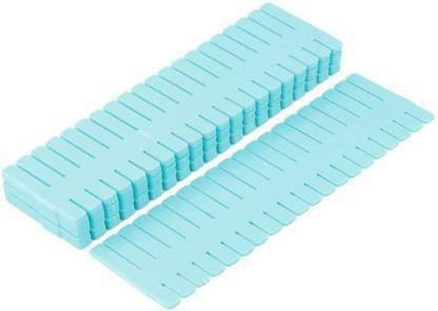 SEVENSPACE 6 pcs DIY Plastic Grid Divider Drawer DIY Grid Plastic Drawer Separator Plastic Partition Organizer for Stationery, Makeup, Socks any Small Items Drawer Divider