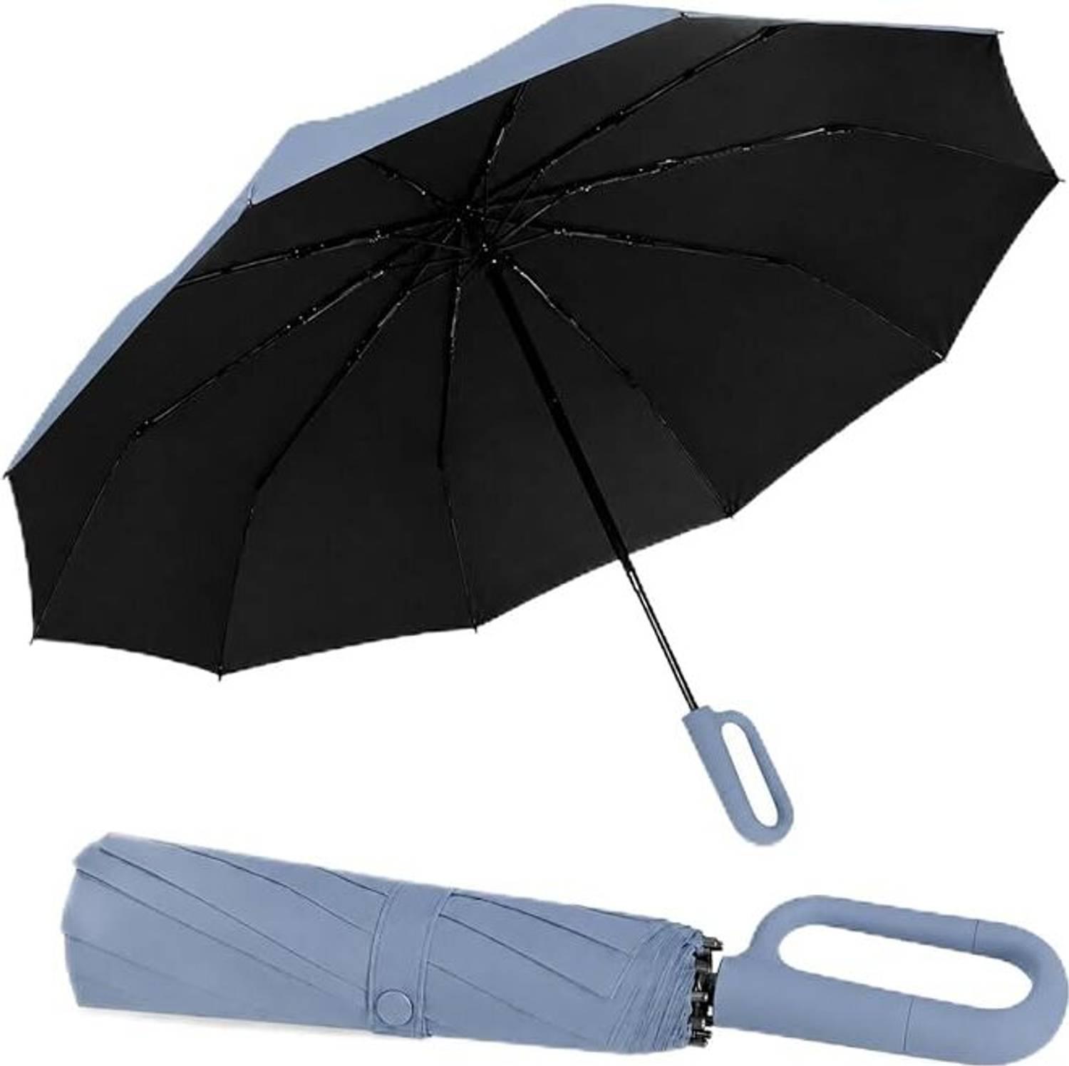 Star Work Auto Open Close Umbrella With Carabiner Handle Folding-Best Windproof Umbrella