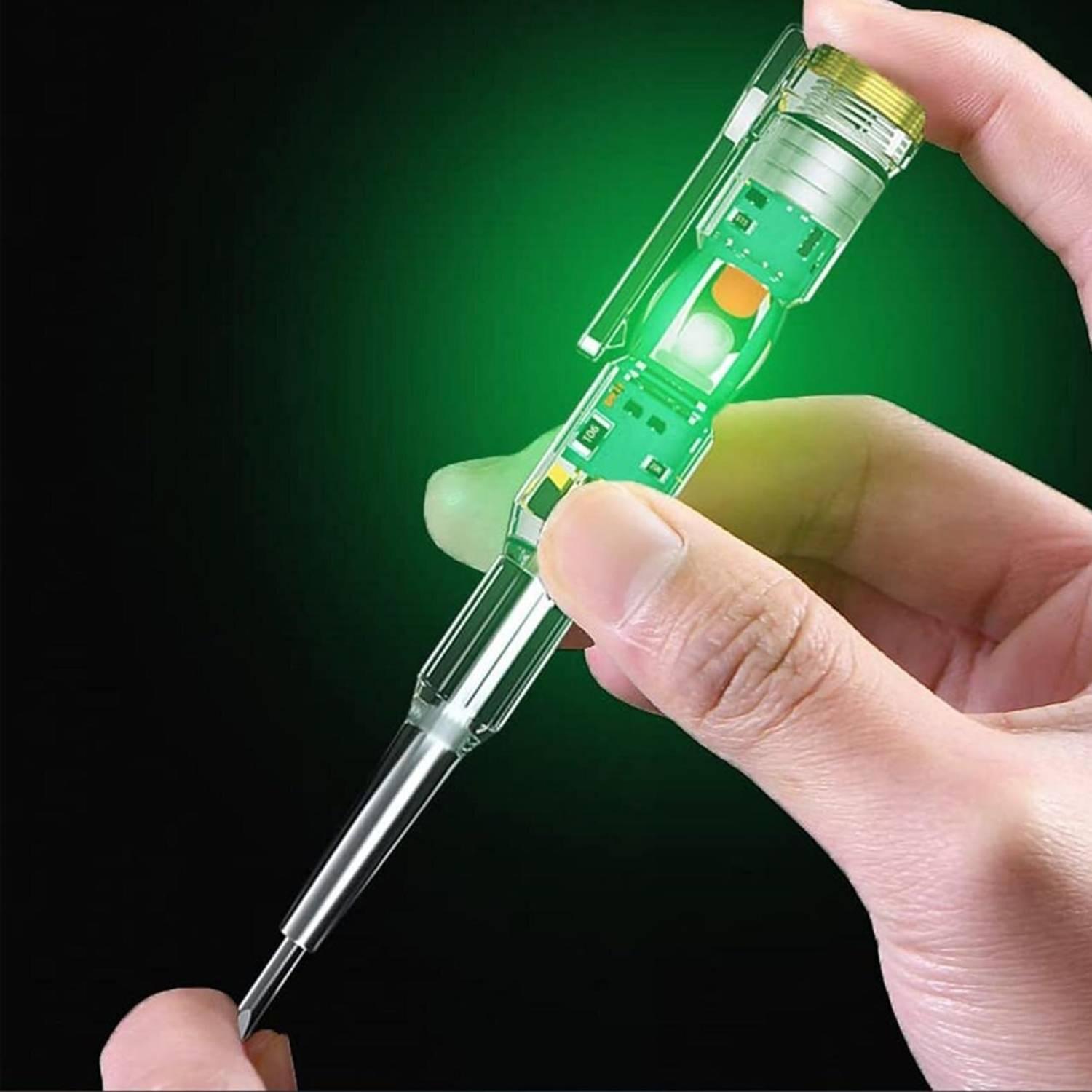 TU4 Enterprise Electrical Tester Pen, Voltage Detector Pen with Indicator Light Test Pen (1pcs) Digital Voltage Tester