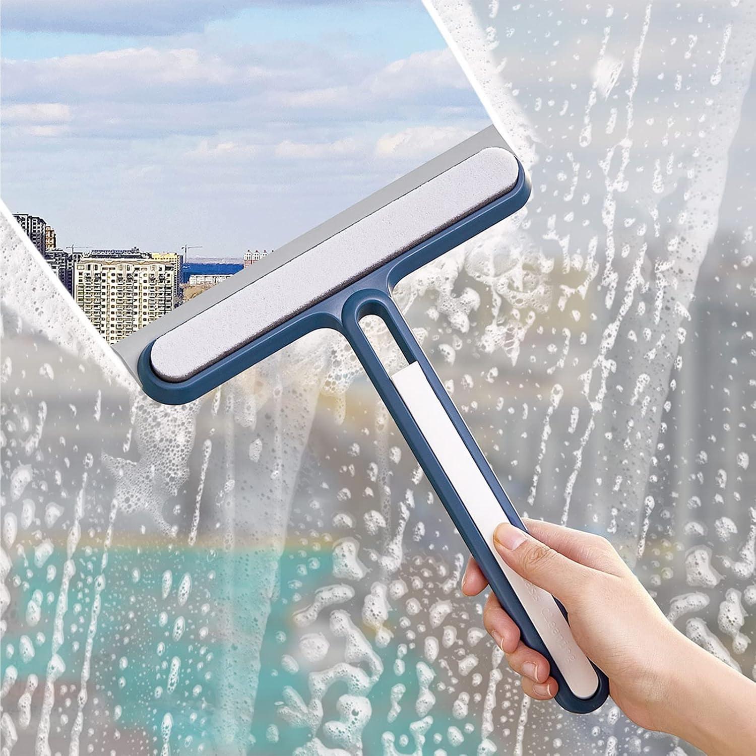 Multi-Functional Shower Squeegee, Household Cleaning Tools, Mirror Wiper, Glass Window Cleaner Squeegee, Apply to Tiles, Shower Doors, Bathroom, Mirrors, and Car Windows, Glass Doors