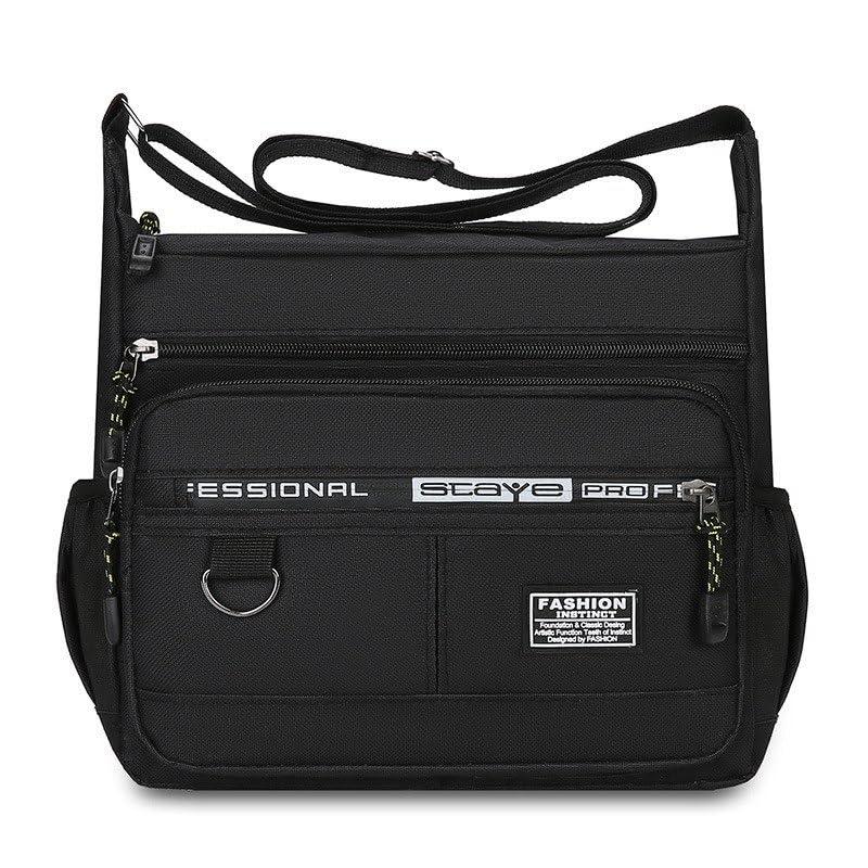 Multipurpose Sling Messenger Bag for Men Women | Durable Waterproof Fabric Crossbody Bag for Office, College, Travel & Daily Use | Compact 5-Pocket Shoulder Handbag