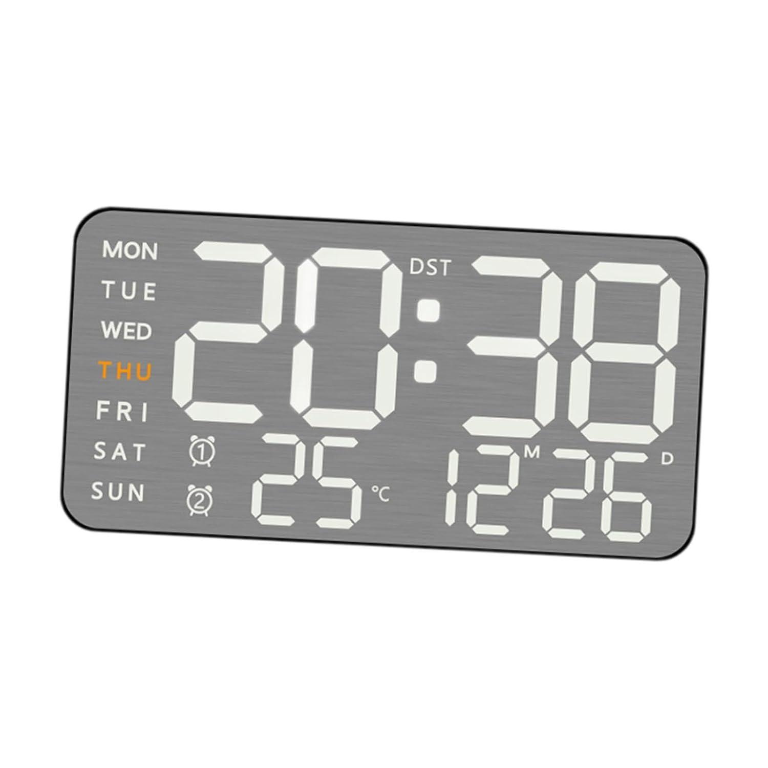 The Style Sutra Digital Wall Clock with Week Month Date Display for Office Classroom Bedroom Black |1x Digital Clock| Wall Clocks