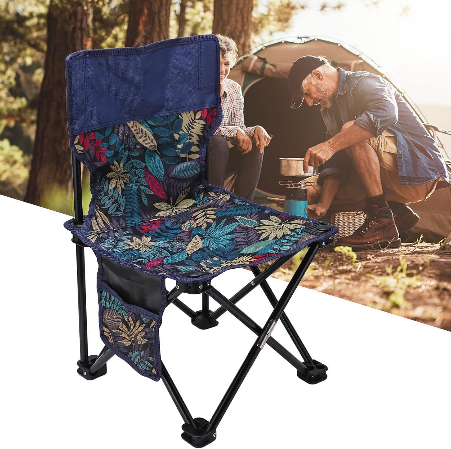 Portable Chair for Beach, Lawn, Outdoor Sports Lightweight Camping Chairs for Adults & Teens Side Pocket for Adults Outdoor Sports