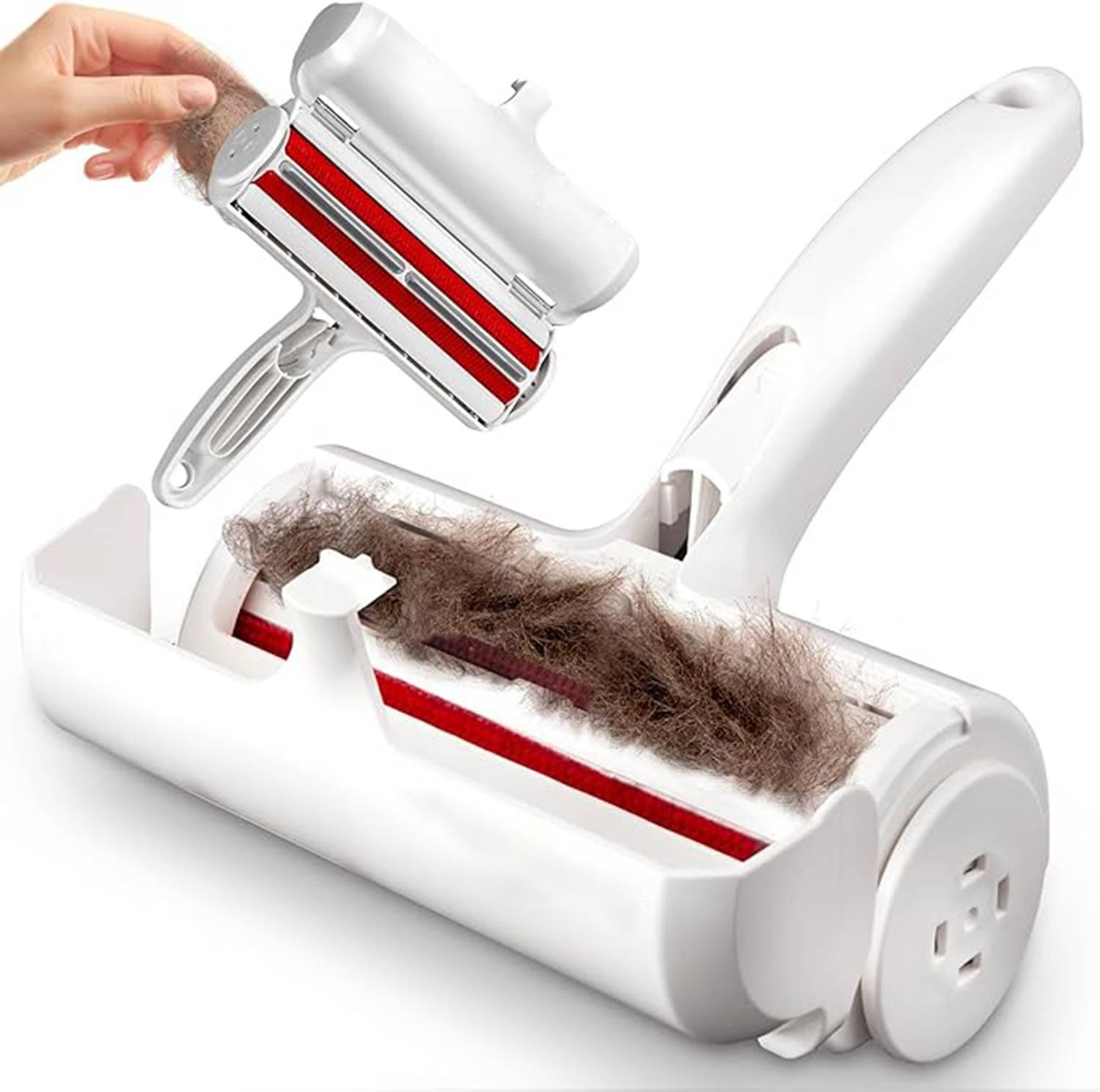 Petola Pet Hair Remover Roller Red For Couch, Carpets and Car Seat Lint Roller