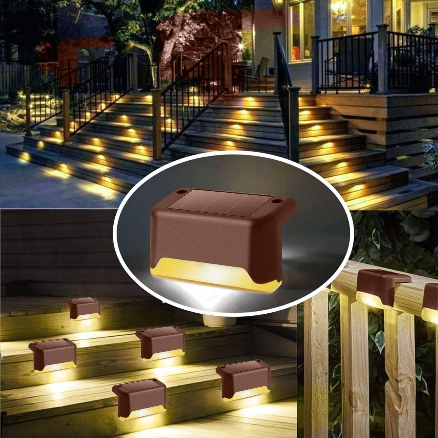 HVG TRADERS Solar Step Lights Outdoor Waterproof Led Solar Fence Lamp Solar Light Set Solar Light Set