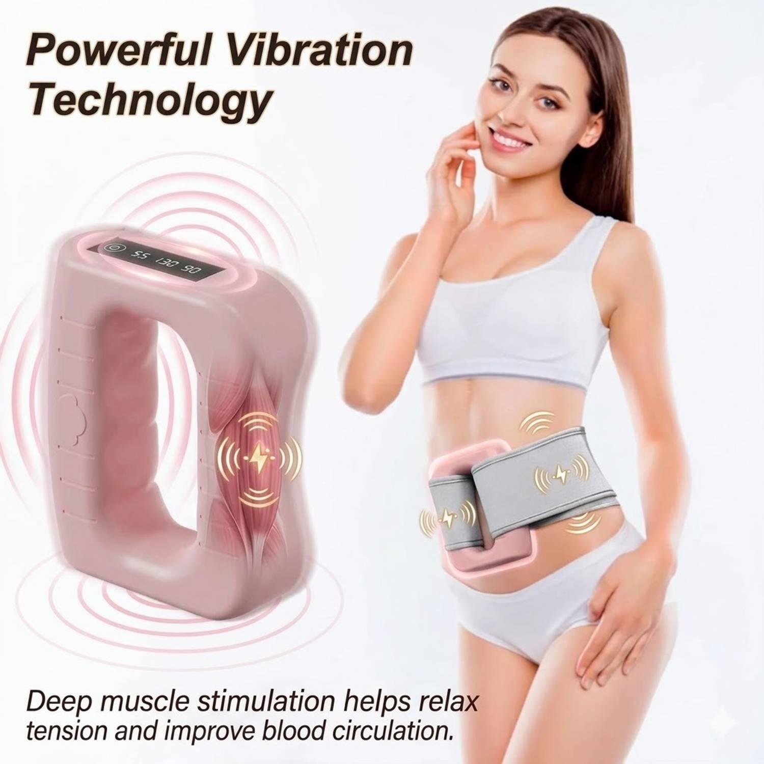 DYANDEXSALES Vibrating Fascia Ring Massager – Multi-Functional Fitness Belt (USB Powered)