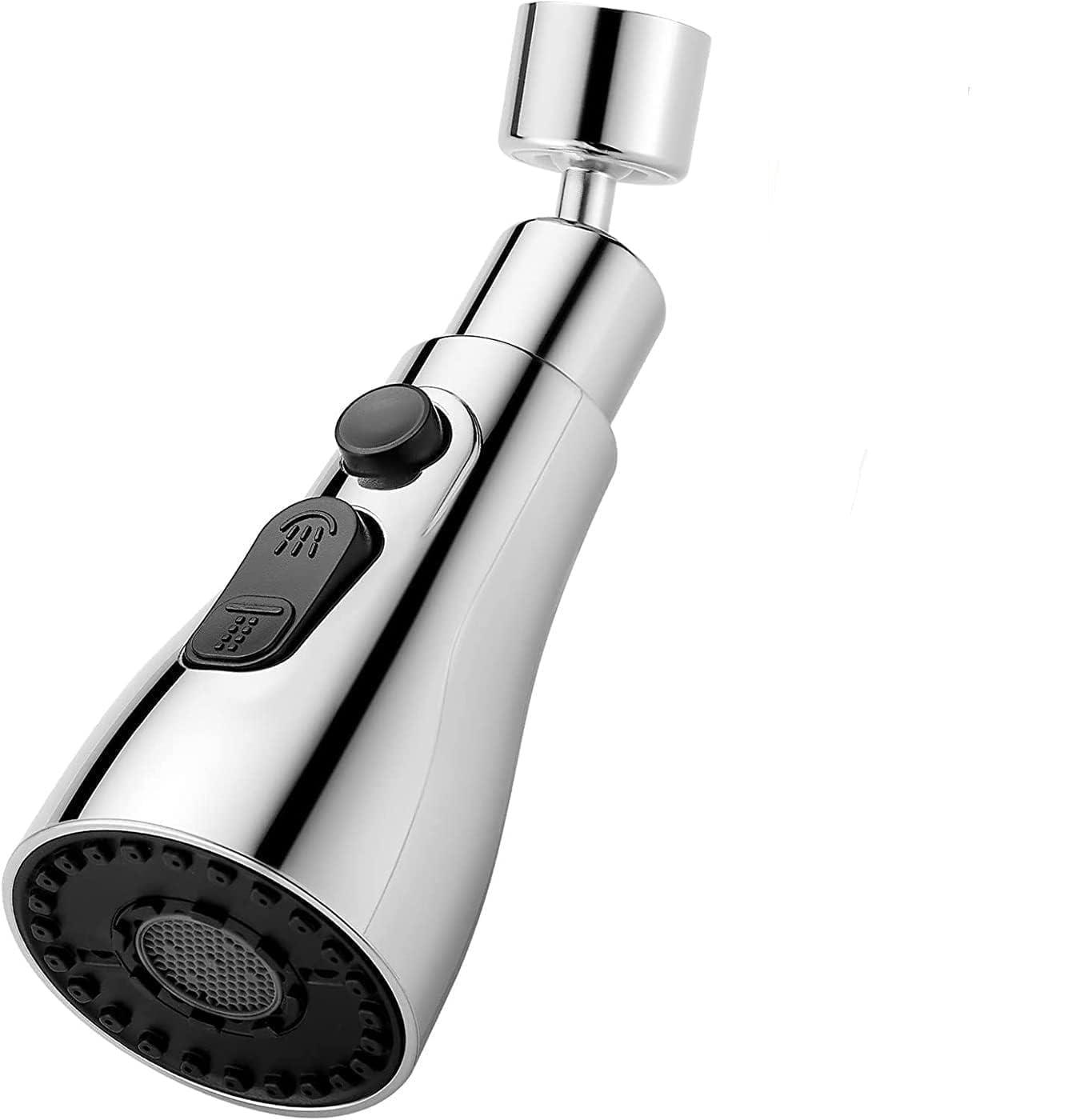 Kitchen Faucet Extender, 360° Rotating Tap Extender, 3 Mode Spray Head, Splash Proof Water Saving Aerator Nozzle, Universal Sink Faucet Adapter 22mm & 24mm, Kitchen Bathroom, 1 PC