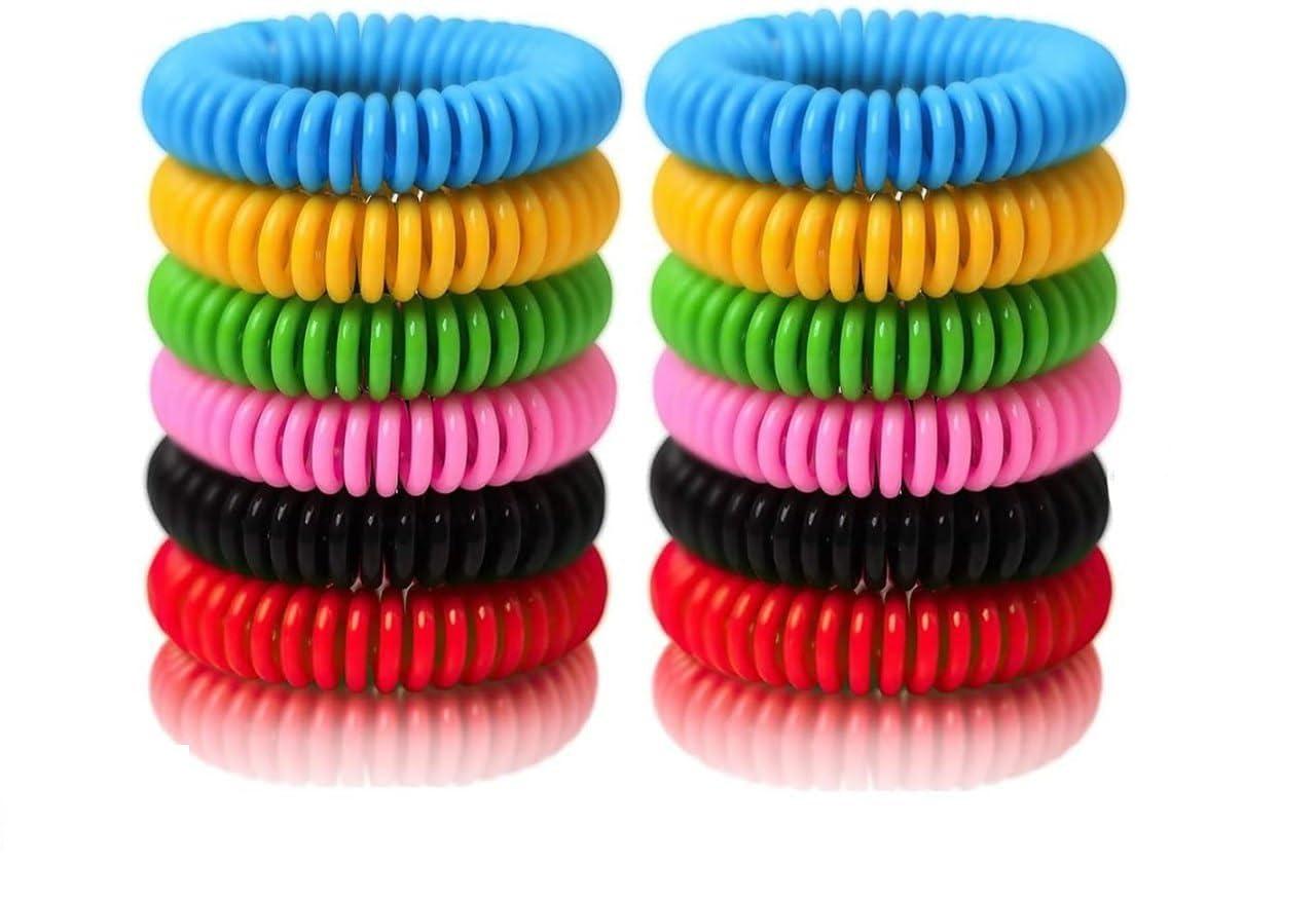 Mosquito ring Repellent Bracelets Bands for Adults Kids All-Natural Deet-Free Stretchy Waterproof Non-Toxic Protection Anti-Mosquito Wristbands.