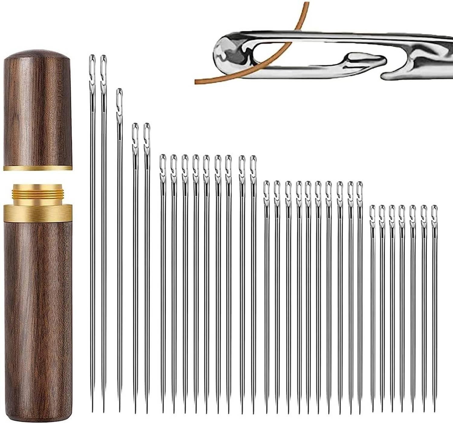 AXLETON Self Threading Needles 30Pcs Hand Sewing Needle