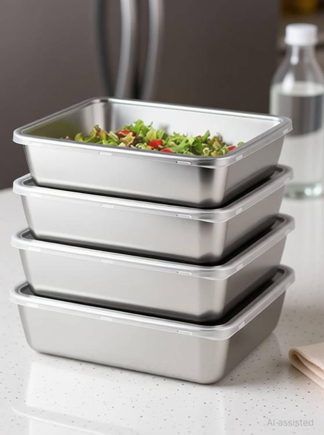 clicklance Stainless Steel Fridge Container - 2 L