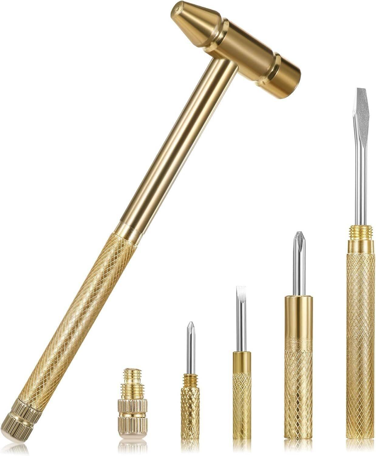 QUIRA 01 small Hammer 6in 1 Metal Hammer and Screwdriver Multitool Camping Hammer Set Straight Claw Hammer