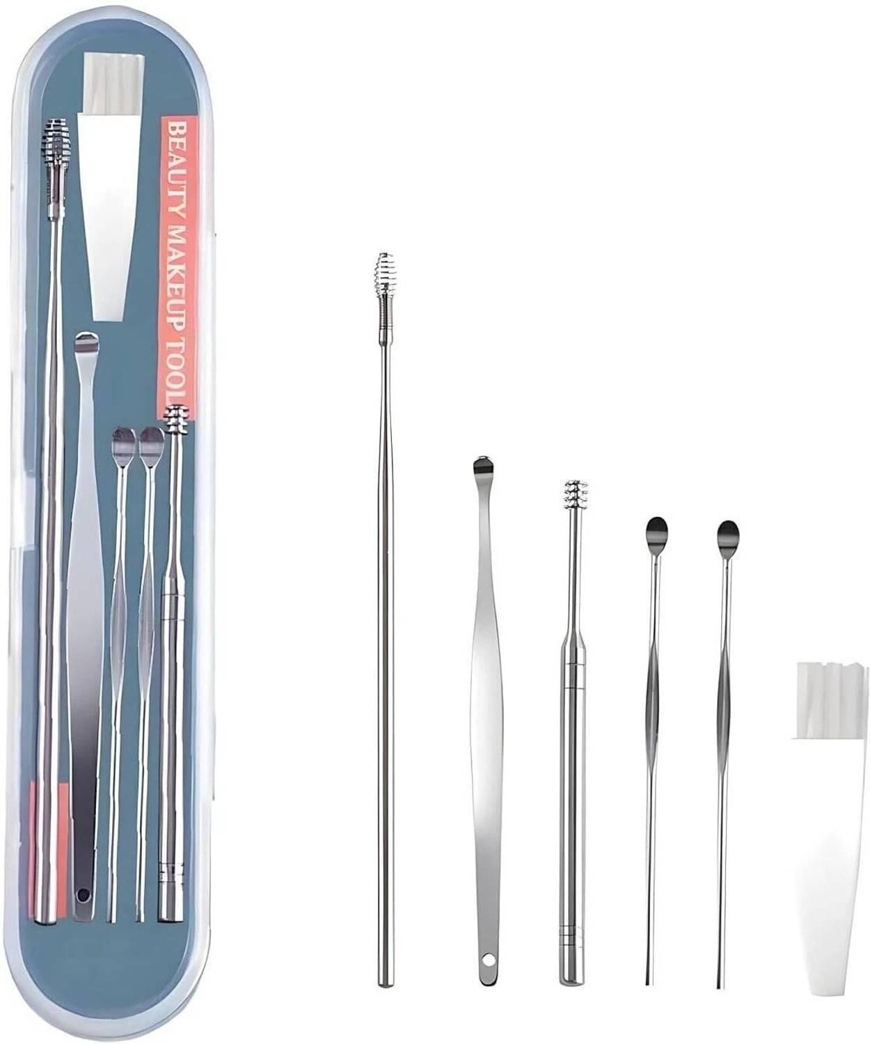 FROXY CARTS New Ear Wax Cleaner Resuable Ear Cleaner Tool Set With Storage Box