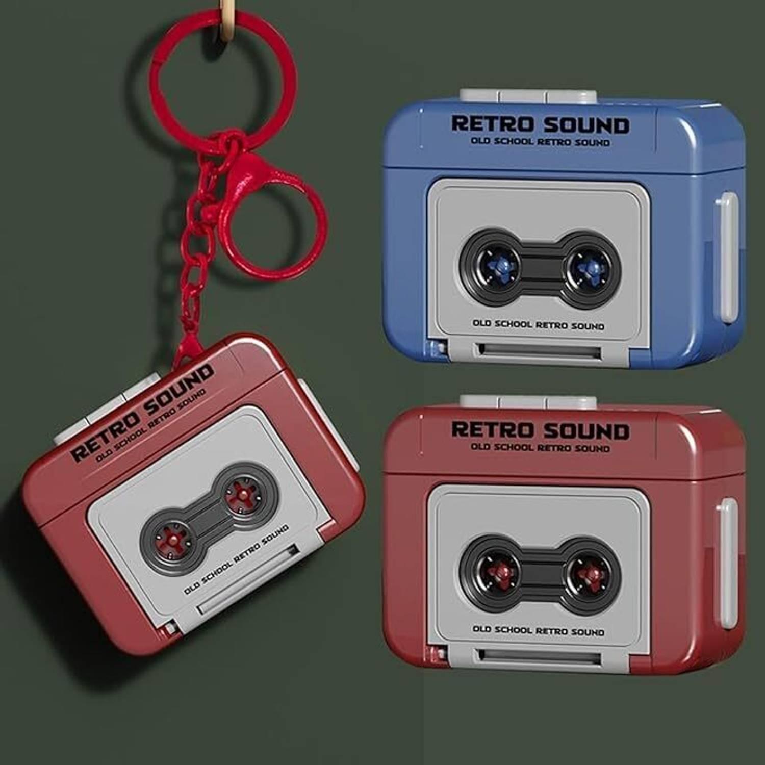 WROPZO Retro Tape Recorder 3D Keychain with Sound | Mini Vintage Cassette Player Key Chain