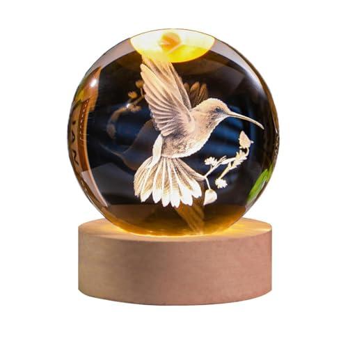 3D Deer Crystal Ball Night Lamp Warm Light-Compact USB Wall Charger Galaxy Crystal Lamp for Home Decoration, Birthday, Christmas, Astronomy Space Gifts for Boys Girls (Radha Krishna)