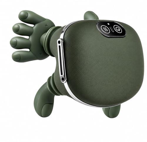 Neck Massager with Heat, Electric Neck & Shoulder Massager with 5 Deep Kneading Nodes, Portable Cervical Massager for Pain Relief, Muscle Relaxation & Stress Relief – USB Rechargeable, Auto Shut-Off