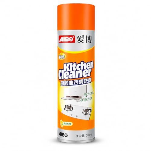 Teyla Home Kitchen Foam Cleaner Spray 500ml Pack of 2 | Tough Grease Remover | Multi Surface Cleaner for Chimney, Gas Stove, Microwave & Kitchen Tiles | Lemon Fresh Fragrance