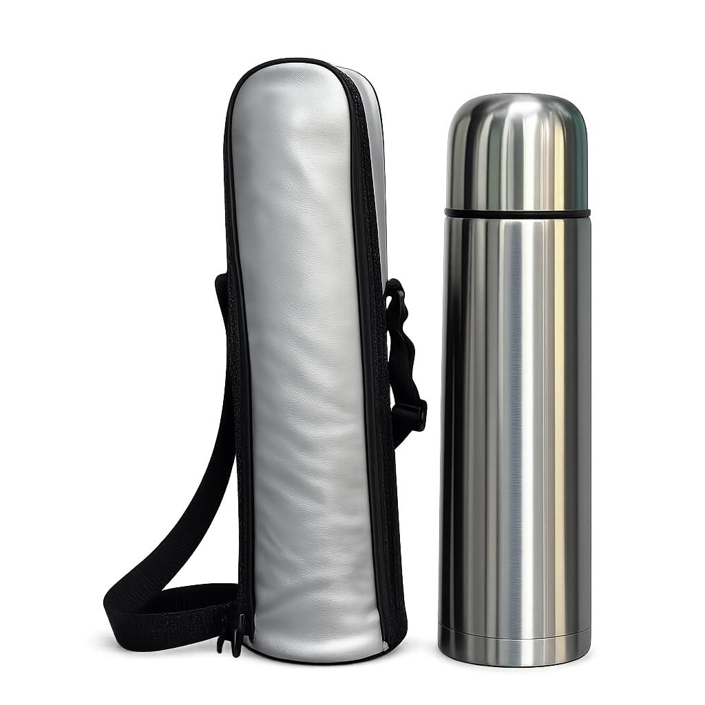 Premium 1000 L Thermosteel Water Bottle | 24 Hr Hot & Cold Retention | Leak-Proof & Safe | Leak Proof Vacuum Insulated Bottle for Tea, Coffee & Water (Silver)