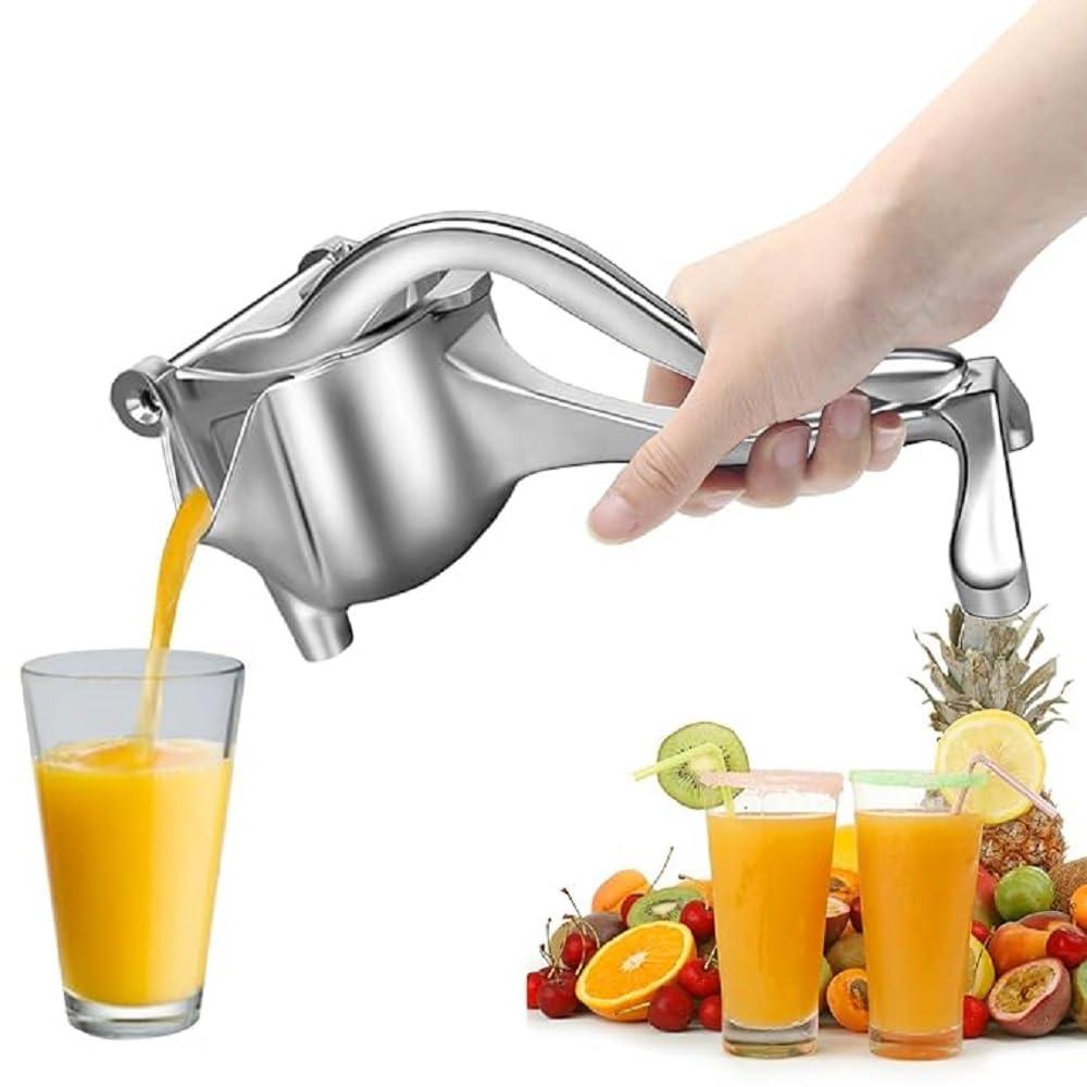 Manual Citrus Juicer Hand Press Orange Juice Squeezer Heavy Duty Aluminium Fruit Press for Home Kitchen Fresh Juice Maker