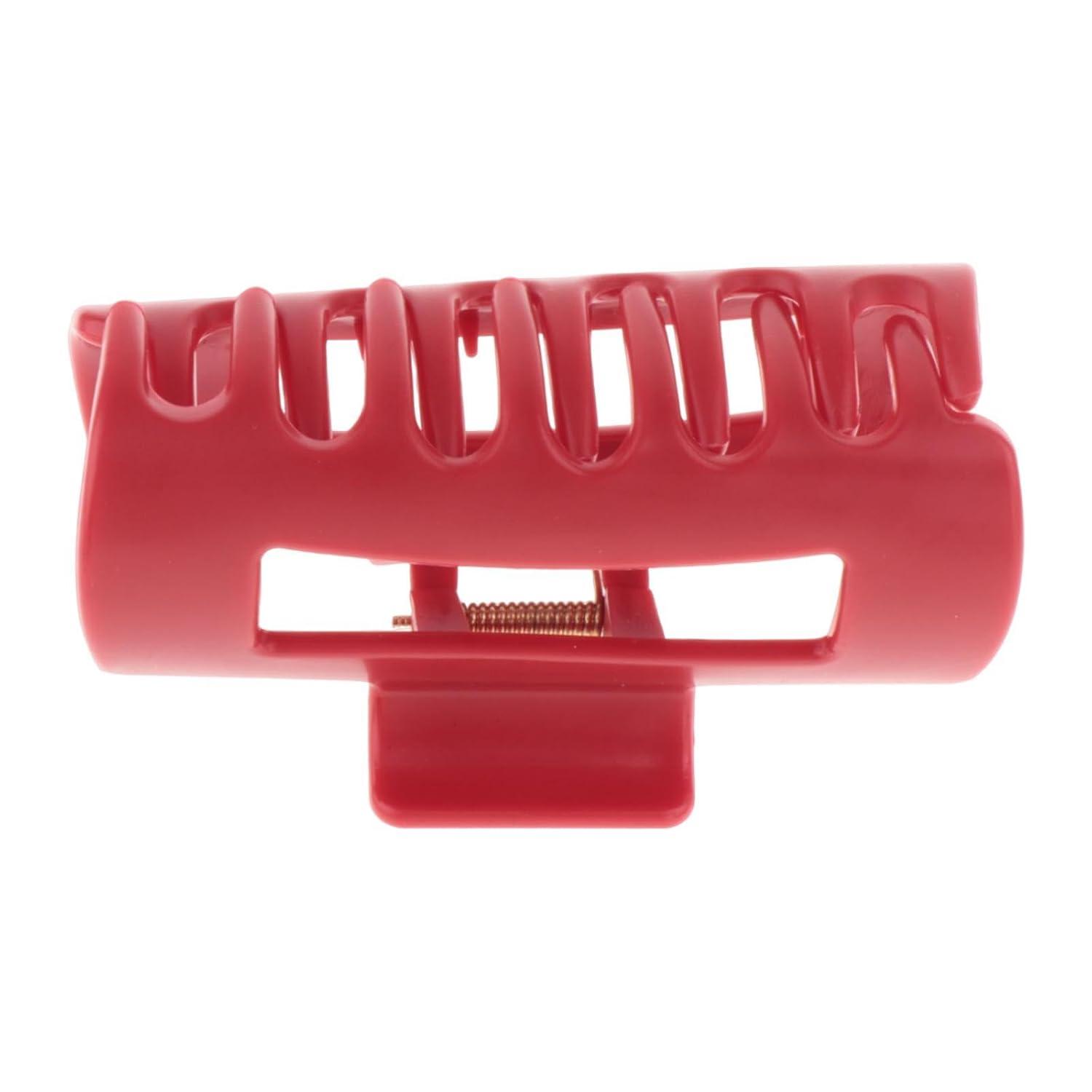 Hair Claw Clips Soft Silicone Claw for Thin Thick Hair Curly Hairs Christmas Red