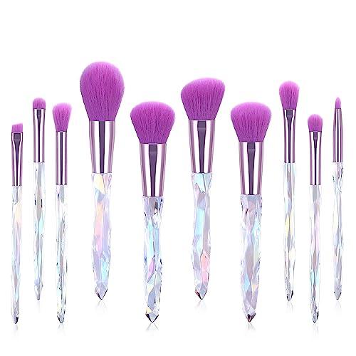 Sajani Mini Makeup Brush Set with Case, Face And Eyeshadow Makeup Brush Kit Travel, Synthetic Bristles Cosmetic Brush Set for Powder Blending Blush Eyeshadow Lipstick (Pack of 10)