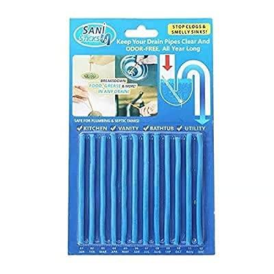Sani Stick Sewer Drain Cleaner for Kitchen Sink Toilet Pipes and Bathtub Helps Remove Bad Smell and Maintain Clean Drainage System