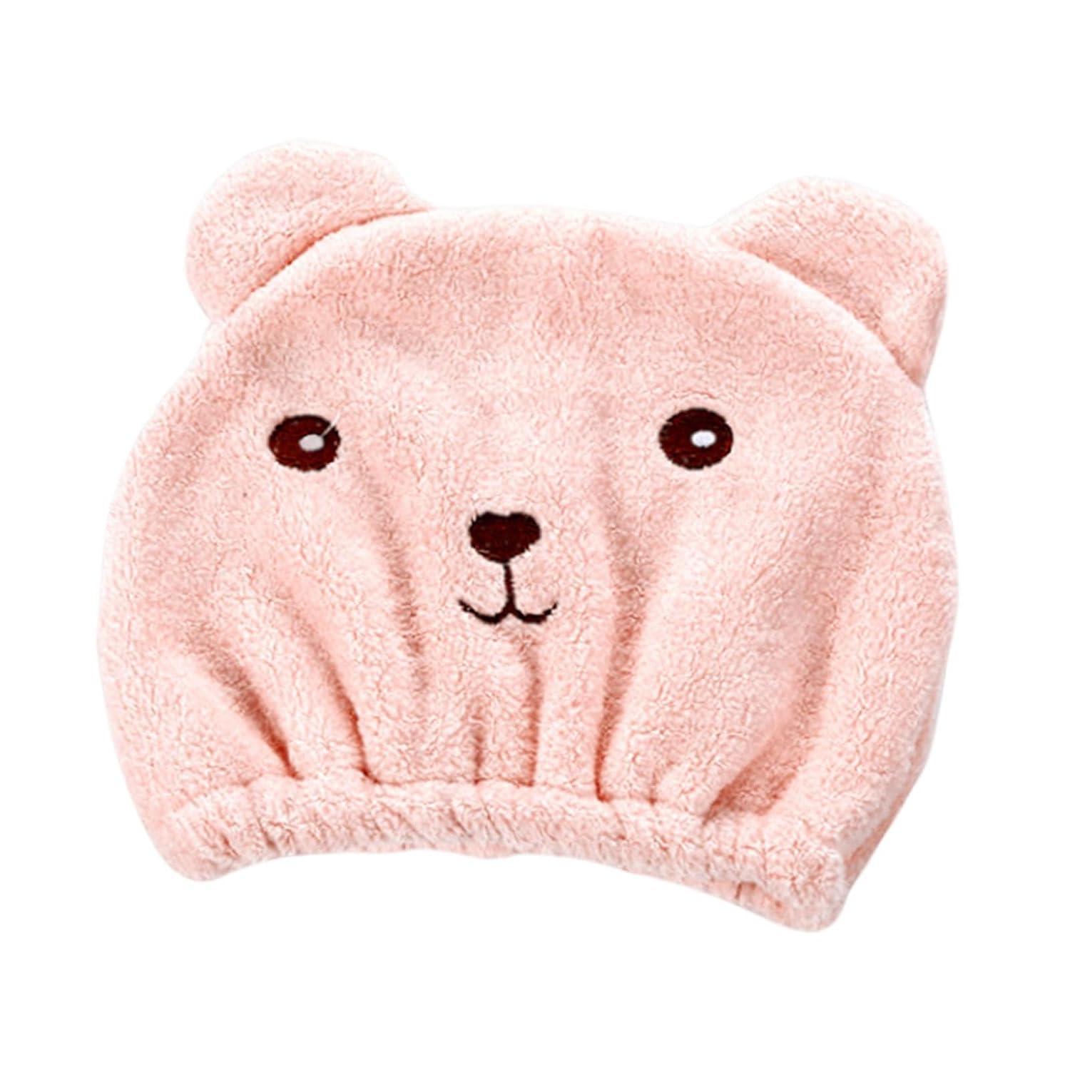 Shower Towels Cap Cartoon Long Hair Dry Hair Cap for Bathroom Hotel Traveling Pinkshower Caps Hair Care Styling Health