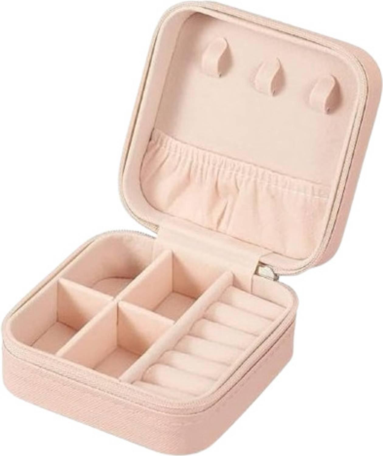 JM Jewellery Case, Earring Organizer Box, Mini Jewellery Box,Portable Jewelry Earrings, Necklace, Rings organizer Vanity Box