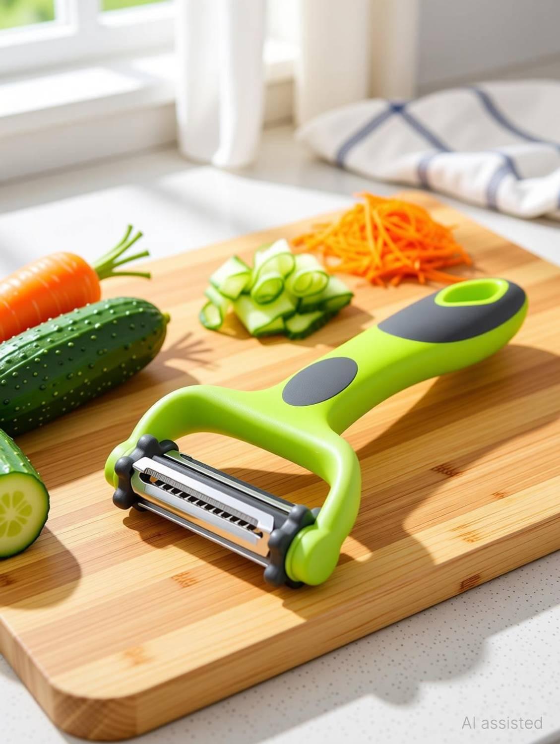 HK APPLIANCE 3 in 1 Rotary Multi-Functional Peeler, Suitable for Vegetable and Fruit Straight Peeler