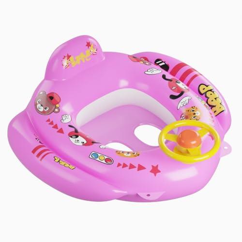 Lifelong Swimming Tube Inflatable Swim Ring Pool Float Aid Baby Seat Safe Anti-flip Kids Cartoon Swimming Ring(Blue)