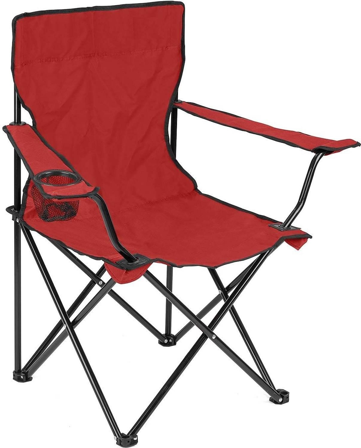 WOLBLIX Camping Folding Chair Outdoor Garden, Picnic, Travelling, Lawn, Patio Outdoor Chairs with Carrying Bag Metal Outdoor Chair