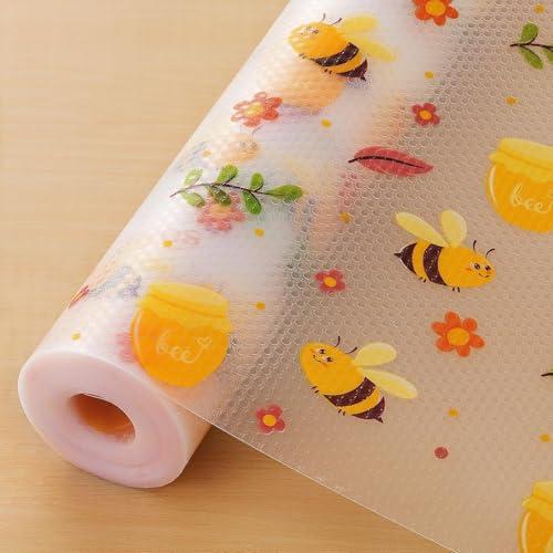 Shelf Liners for Kitchen Cabinets – Drawer Liner Waterproof & Oil-Proof, Non-Adhesive Multipurpose Fridge Mat Roll for Refrigerator, Cupboard – Durable Washable, Easy to Cut (45x300 Cm)