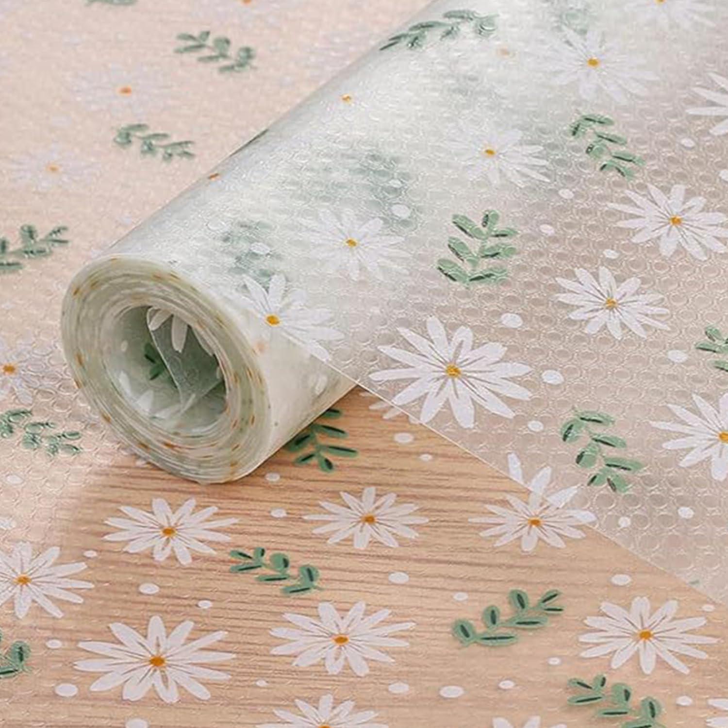 THEVAMI Eva Floral (45 cm x 3 M Roll) Anti Slip Drawer Mats for Kitchen Shelf Liners for Kitchen Shelves, Sheet for Fridge, Kitchens, Cabinet, Cupboard, Drawers, Wardrobe, Multicolor