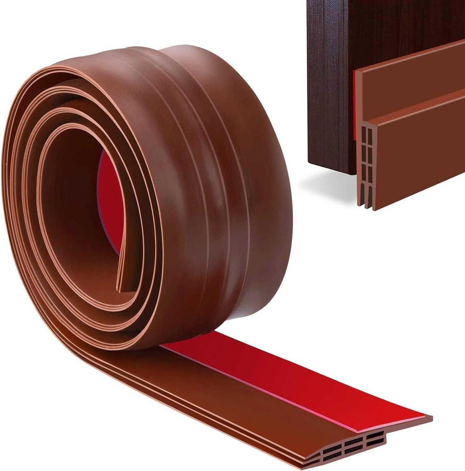 Adhunyk Silicon Door Bottom Sealing Strip | Self Adhesive Door Gap Silicon Door Guard Bottom Sealing Strip Self Adhesive Door Mounted Door Stopper