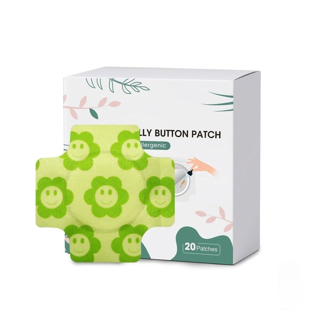 Castor Oil Belly Button Patches 20 Pieces Navel Patch Adhesive Skin Care Pads Breathable Disposable Navel Covers for Daily Wellness Routine and Personal Care