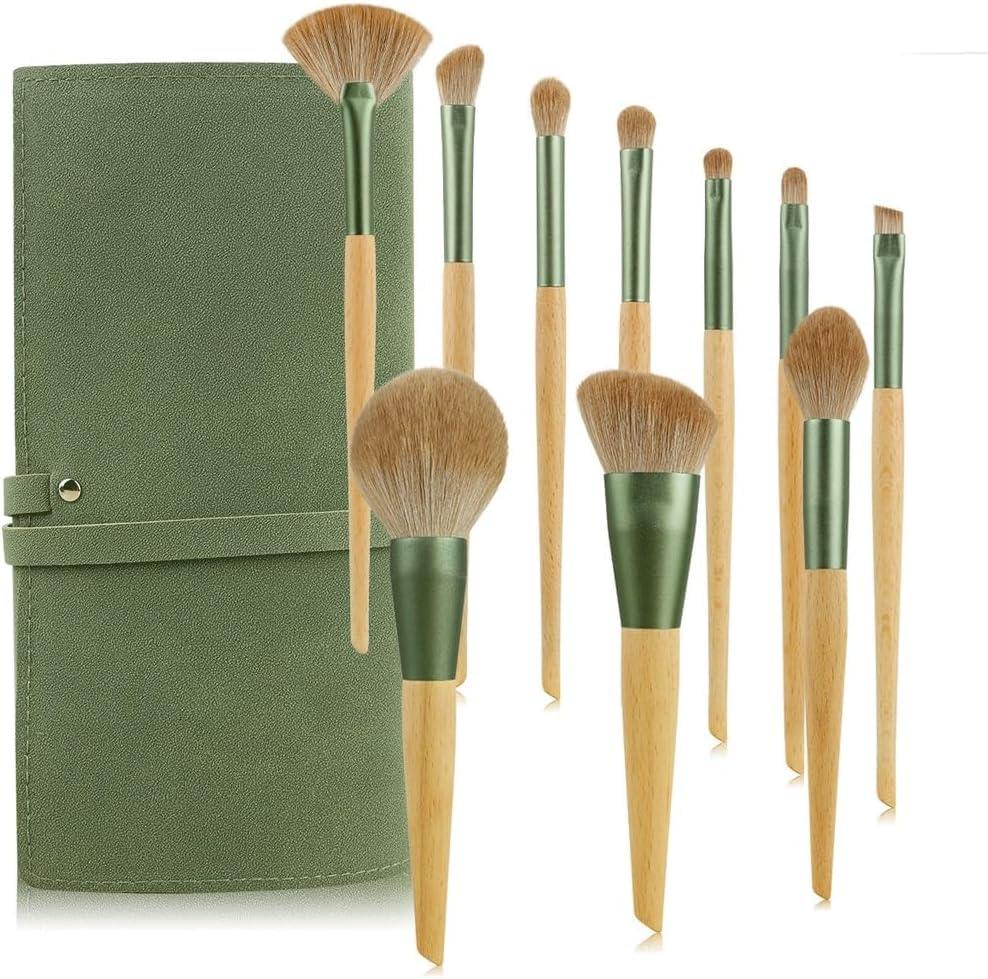 BeFunky 11PCS Makeup Brushes Set with Colorful Fish Tail Handle, Foundation Eyebrow Eyeliner Blush Cosmetic Concealer Brushes Gift for Girls Kids Women Cute Make Up Tool Set