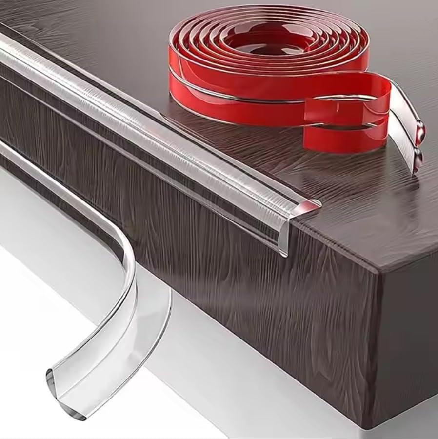 URBANMONK Foam Strip for Flat Edge Protector | Flat Edge Guard Safety Strip | Baby Proof Corner Guard | Baby Protector for Safety in Floor (Black, 2 Meter)