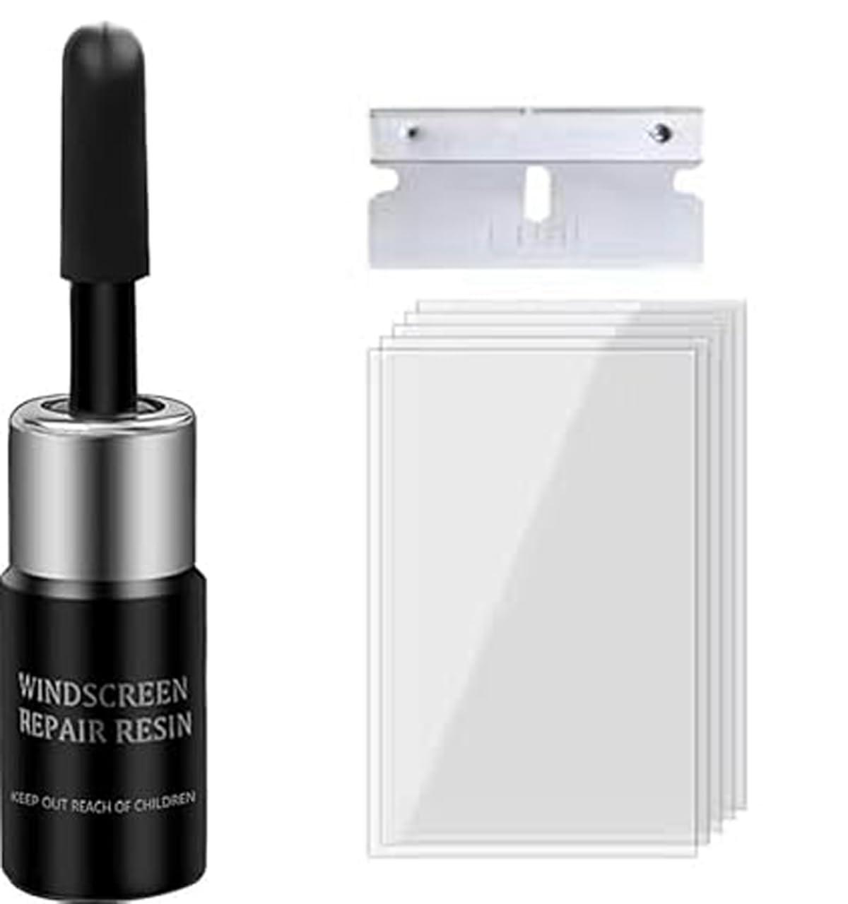 Affitude Auto New Trending Car Windscreen Repair Kit, Car Windshield Crack Scratch Resin Repair Tool Kit, for Fix Auto Wind-Shield Glass Cracks, Bulls Black Bottle (Pack of 1) for All Windscreen