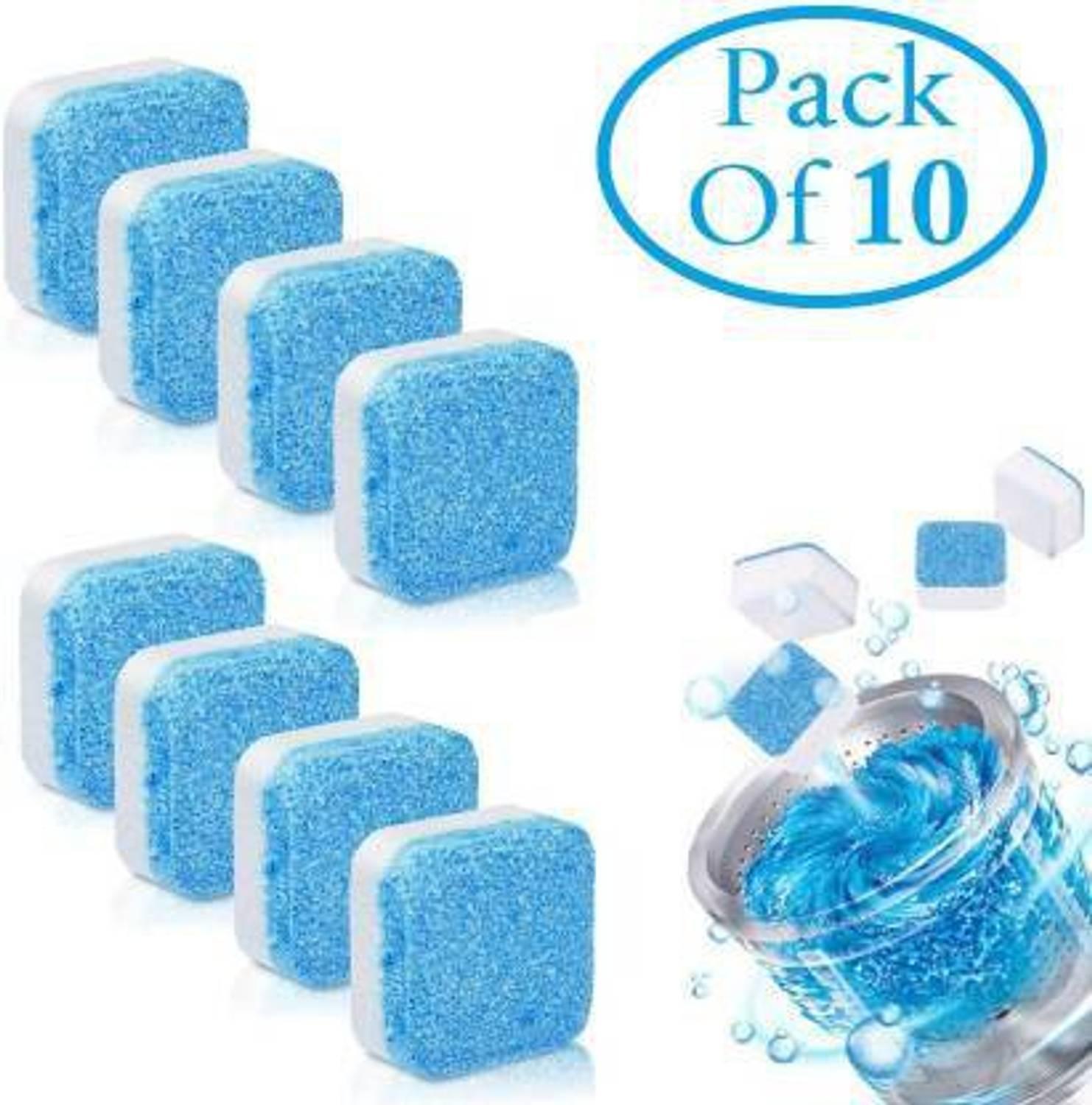 asqure 10 Pcs Washing Machine Cleaning Tablets,Machine Tank Cleaner Cube , Keep Your Washer Fresh,Pack of 10 Dish washing Detergent (155 g) - Pack of 10 Dishwashing Detergent