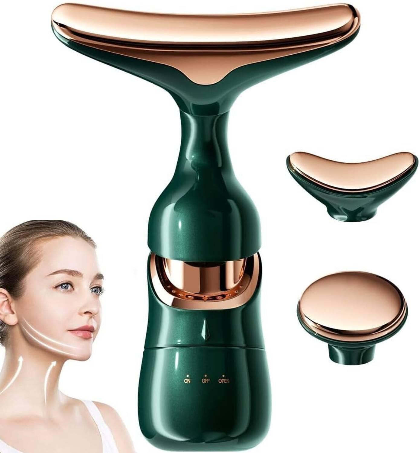 FLYDER 3 in 1 Anti Wrinkles Face Neck Eyes Massager,Vibration Facial Massager for Skin Care,Face Sculpting Tool Multifunctional Neck Face Massager Beauty Device